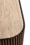 Babel Travertine and Mango Wood 2 Door Curved Sideboard