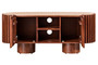 Babel Travertine and Mango Wood Curved Media Unit