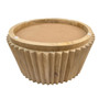 Barto Round Mango Wood Carved Ridged Coffee Table