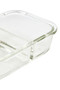 Freska 2 Section Rectangular Glass Container With Lid 640 ml