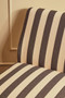 Parlan Black and White Stripe Armless Chair