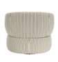 Parsac Olive Green and White Stripe Swivel Lounge Chair