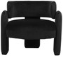 Parux Black Velvet Curve Chair