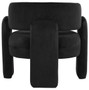 Parux Black Velvet Curve Chair