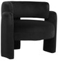 Parux Black Velvet Curve Chair