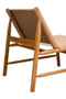 Kendari Natural Leather and Teak Modern Sling Chair