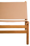 Kendari Natural Leather and Teak Modern Sling Chair