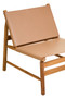 Kendari Natural Leather and Teak Modern Sling Chair