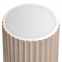 Dusino Glass Top and Flute Detail Side Table