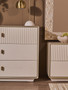 Dorsino Ivory Wood Veneer Three Drawer Chest