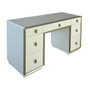 Dorsino Ivory Wood Veneer Seven Drawer Dressing Table
