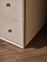 Dorsino Ivory Wood Veneer Seven Drawer Dressing Table