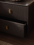 Dorsino Brown Grey Wood Veneer Two Drawer Bedside Table