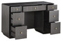 Dorsino Brown Grey Wood Veneer Seven Drawer Dressing Table