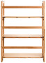 Heva Three Tier Tropical Hevea Wood Stackable Shelf Unit
