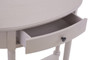 Heritage Grey Putty Half Moon One Drawer Wooden Console Table