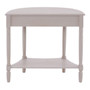 Heritage Grey Putty Half Moon One Drawer Wooden Console Table