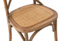 Lyon Grey Oak Wood And Rattan Cross Back Dining Chair