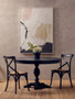 Lyon Black Oak Wood and Rattan Dining Chair