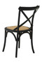 Lyon Black Oak Wood and Rattan Dining Chair