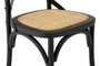 Lyon Black Oak Wood and Rattan Dining Chair