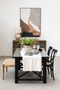 Lyon Black Oak Wood and Rattan Dining Chair