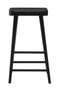 Lyon Black Oak Wood Bar Stool