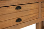 Lyon Washed Grey Oak Wood Console Table with Drawers