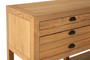 Lyon Washed Grey Oak Wood Console Table with Drawers