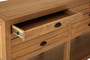 Lyon Washed Grey Oak Wood Console Table with Drawers
