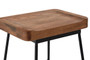 Lyon Weathered Oak Wood and  Metal Bar Stool