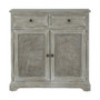 Heritage Grey Wash Rattan and Wooden Two Door Sideboard