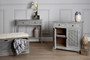 Heritage Grey Wash Rattan and Wooden Two Door Sideboard