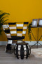 Fusion Beige And Black And White Woven Chair