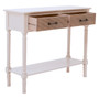 Heritage 2 Drawers White Wooden Console Table