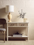 Heritage 2 Drawers White Wooden Console Table