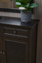 Heritage Black Rattan and Wooden Two Door Sideboard