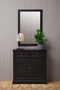 Heritage Black Rattan and Wooden Two Door Sideboard