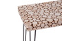 Lacuna Fir Wood Disc Mosaic Console Table
