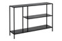 Acero Black Metal Shelf Console Table