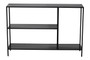 Acero Black Metal Shelf Console Table