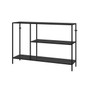 Acero Black Metal Shelf Console Table