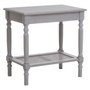 Heritage Grey Wash Wooden Side Table with Lower Shelf