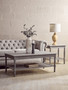 Heritage Grey Wash Wooden Side Table with Lower Shelf