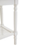Heritage White Wooden Side Table with Lower Shelf