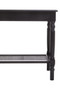Heritage Black Wooden Side Table with Lower Shelf