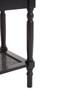 Heritage Black Wooden Side Table with Lower Shelf