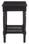 Heritage Black Wooden Side Table with Lower Shelf
