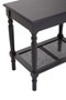 Heritage Black Wooden Side Table with Lower Shelf