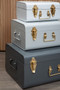 Parley Set of Three Assorted Grey Storage Trunks